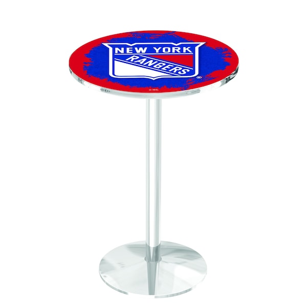 42" Chrome New York Rangers Pub Table